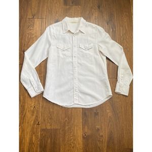 Mother size M EUC All My Exes button up dove white collared shirt